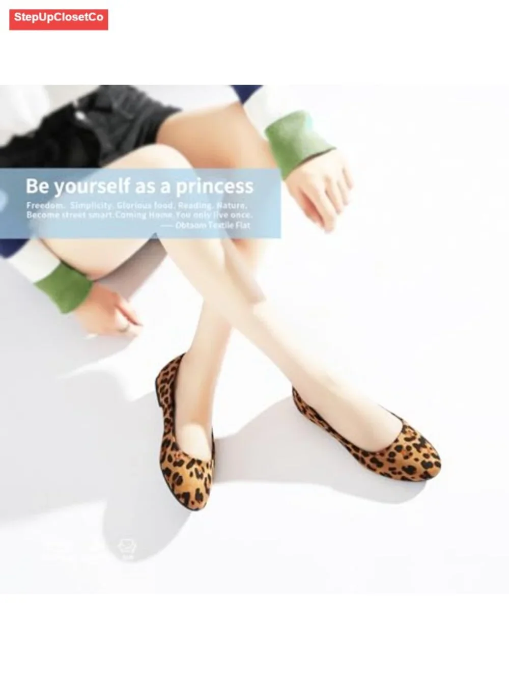 Women's Round Toe Ballet Flats Slip On Comfortable Textile Shoes